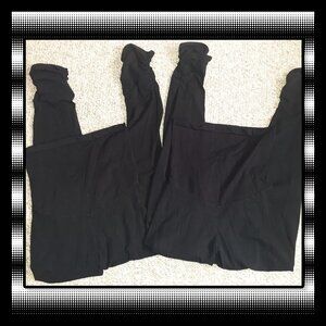 MATERNITY LOT MOTHERHOOD BLACK STRETCH PANTS RUCHED LEGGINGS~WOMENS SIZE XL